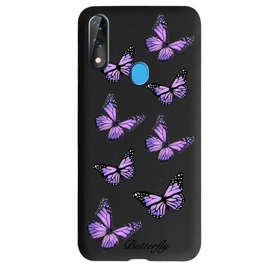 Etui do ZTE Blade V10 Modny Wzór Kwiatowy Serce Etui na Telefon do ZTE Blade V10 Vita V 10 Czarne Silikonowe Miękkie TPU Zderzak