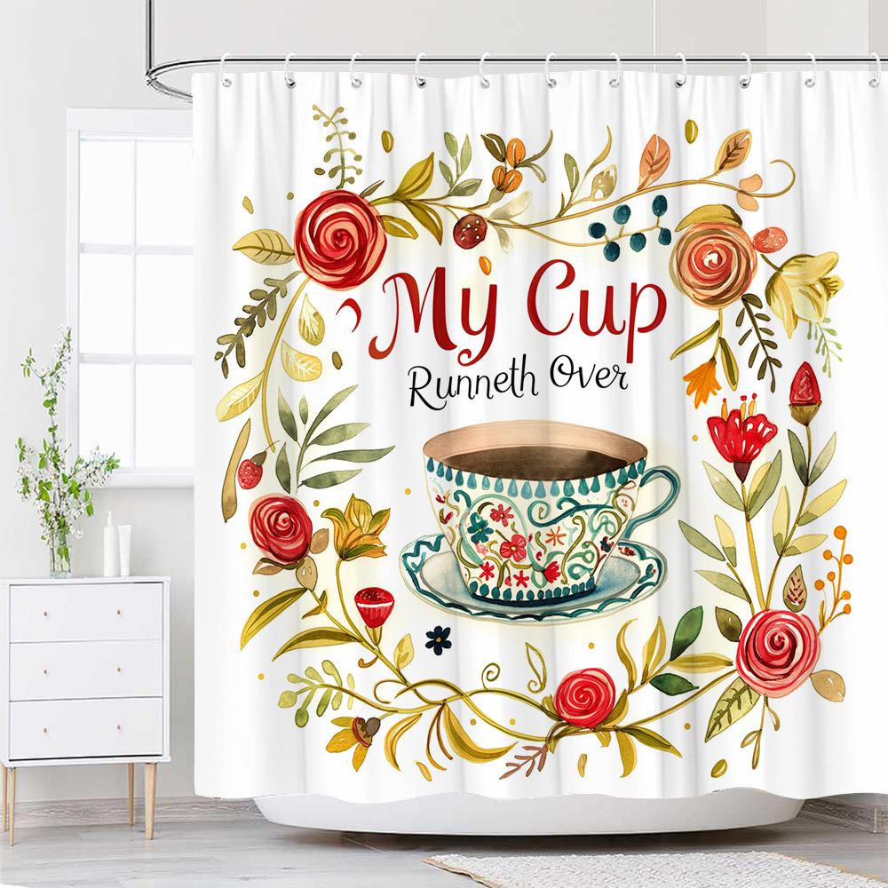

Colorful Camper Van Travel Pattern Shower Curtain Machine Washable All Season Waterproof Privacy Protection Cartoon Designmodern W60H190(CM)-1 Pcs