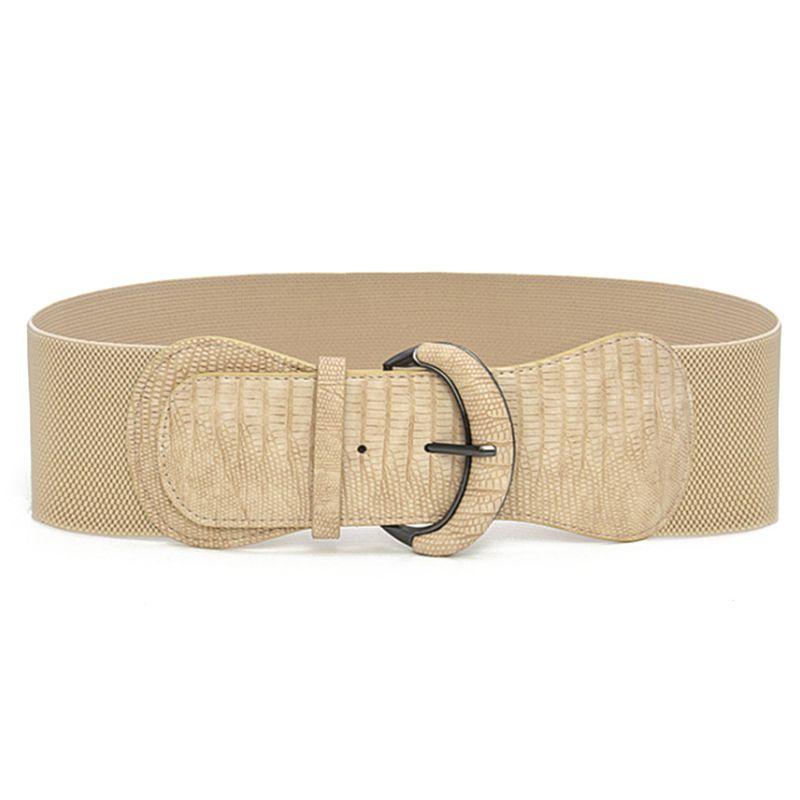 Retro Style Leather Elastic Wide Belt For Women's Clothing Accessories