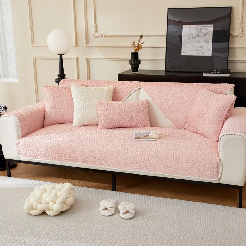 New Thicken Plush Sofa Covers Stones Shape Sofe Cover Anti-slip Couch Protector Slipcover Removable Sofa Cushion for Living Room