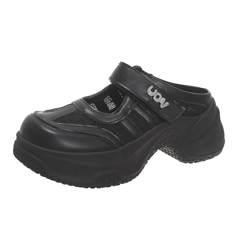 Hot air platform dad shoes women's shoes spring new Velcro heightening casual shoes shallow platform sandals