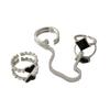 Accessori per gioielli vintage vuoti liquidi da donna con pietra preziosa irregolare estetica ragazza cava pietra rossa