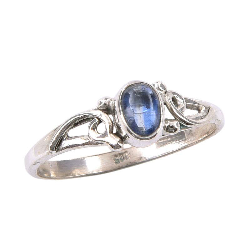 Natural Kyanite Gemstone Handmade 925 Sterling Silver Jewelry Ring Size 7 D8D55