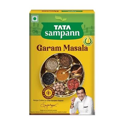 TATA Sampann Garam Masala Powder with Natural Oils, 100g, Crafted by Chef Sanjeev Kapoor, With Chef’s Exclusive Tip, Rich Aroma & Flavour