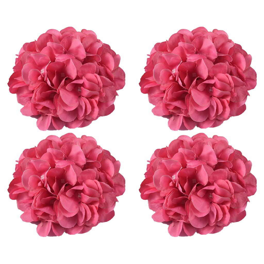Set of 4 Artificial Flower Curtain Tiebacks Rope Drapes Holder Window Treatments Accessories for Bedroom and Living Room