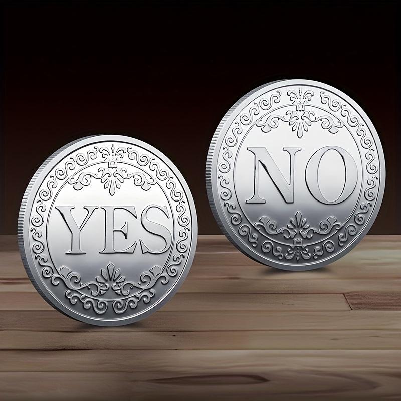 2 шт. Монета-испытание «Да Нет» Монета-решатель 2PCS серебряный