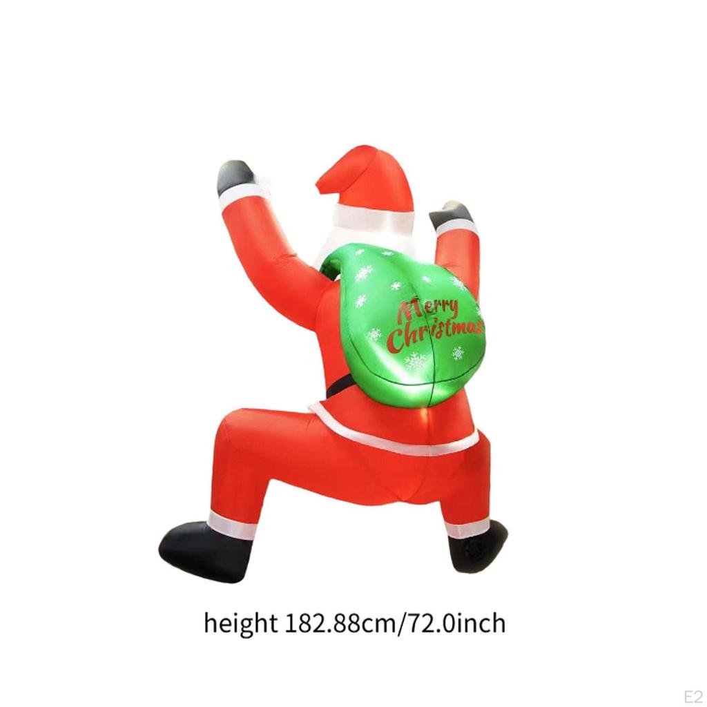6 Ft Christmas Inflatable Santa Claus Outdoor Decoration with LED Giant Multipurpose Blow for