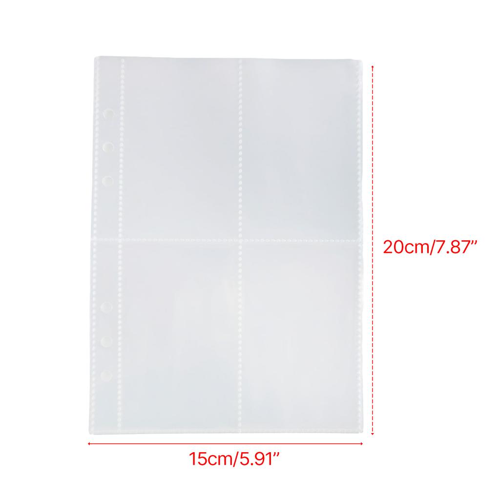10 Sheets Punched Pocket Photo Pockets for Ring Binder Albums Clear Punched Pockets File Sheet Protector Binder Sleeve