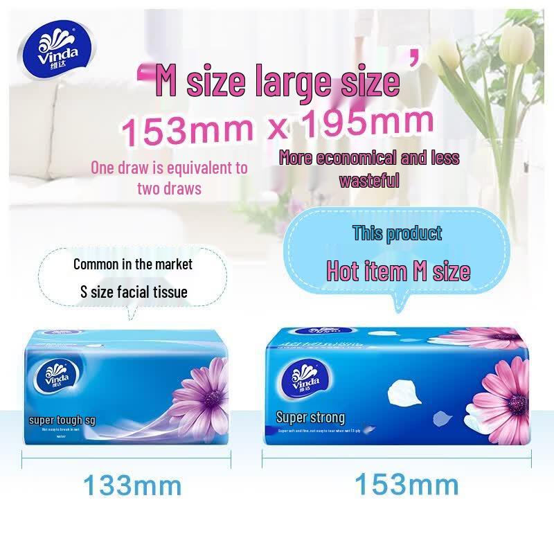 Vinda V2889 Ultra-Tough 3-Ply Soft Pack Tissues