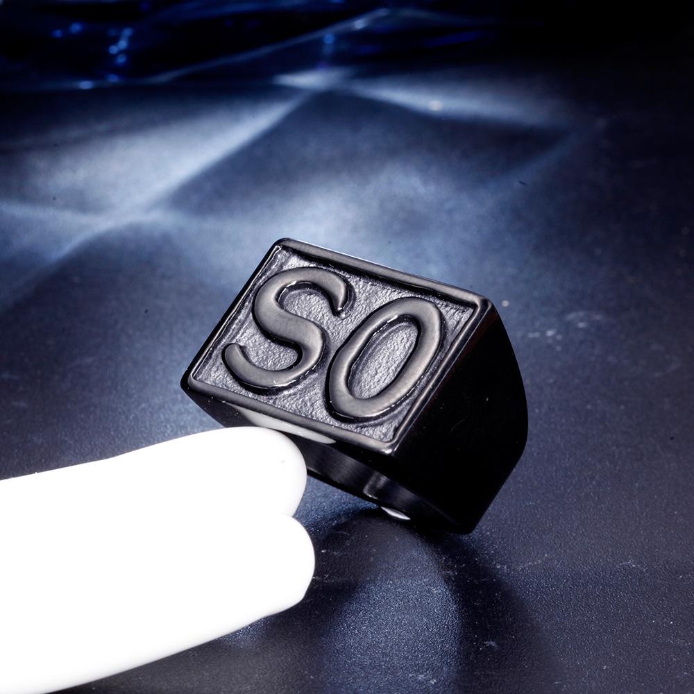 Anel Masculino Punk Coreano Caveira Retrô, Design Exagerado em Aço Titânio HFJ143