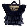 Girls' Summer Clothing New Style Solid Color Ruffled Sleeve Square-Neck Shirt Fashionable Vest For Older Children