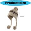 Elastic Thermally Fleece Hat Nordic Pattern Lightweight Cold Weather Headwear Elastic Winter Beanies For Travel