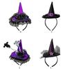 Cute Headband Halloween Specter Sequins Witch Hat Mini Cone Hat Hair Hoop
