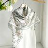 High-end georgette 100% mulberry silk silk scarf light and elegant silk square scarf summer sunscreen decorative scarf women