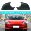 1x For Tesla Model 3 Y Matte Black Car Left Right Side Mirror Cover Lower Holder Door Wing Shell Housing Cap Trim