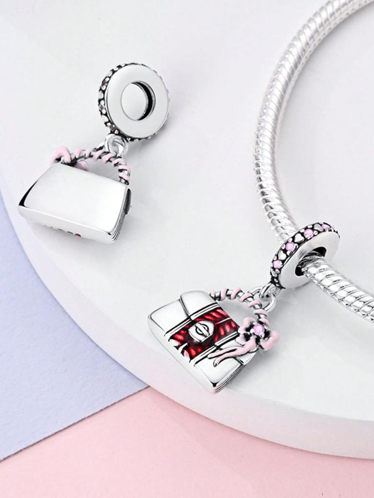 Women'S Charity Handbag Beads Charm Copper Plated Fit Charms Copperoriginal Bracelet For Jewelry Making Diy Charm