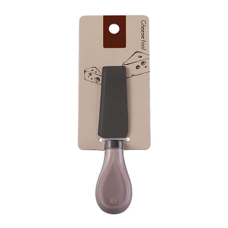 Stainless Steel Titanium-Plated Cheese Knife Set - Includes Cheese Knife, Fork, and Spatula.