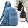 Women's Multi-functional Denim Backpack Vintage Chest Bag
