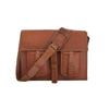 Goat Leather Messenger Bag Office School 15 In Laptop Satchel Crossbody Bags