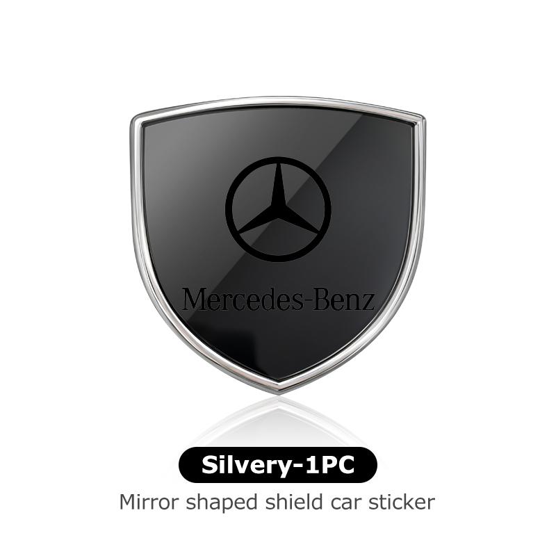 AABGV1 Car Alloy Shield Emblem Side Fender Body Trunk Badge Sticker For Benz AMG Exclusive W204 W222 W205 W203 W213 W124 W108 W126