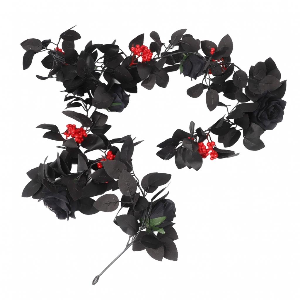 Künstliche Blumen Falsche Rosen Halloween Girlande Robust und Widerstandsfähig