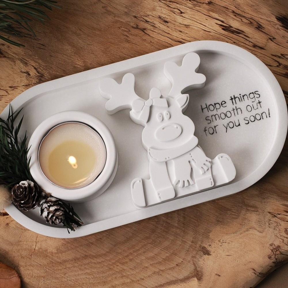 New 3D Reindeer Silicone Mold Cute Sitting Position Christmas Ornament Mold Handmade Craft DIY Craft Mold DIY Crafting