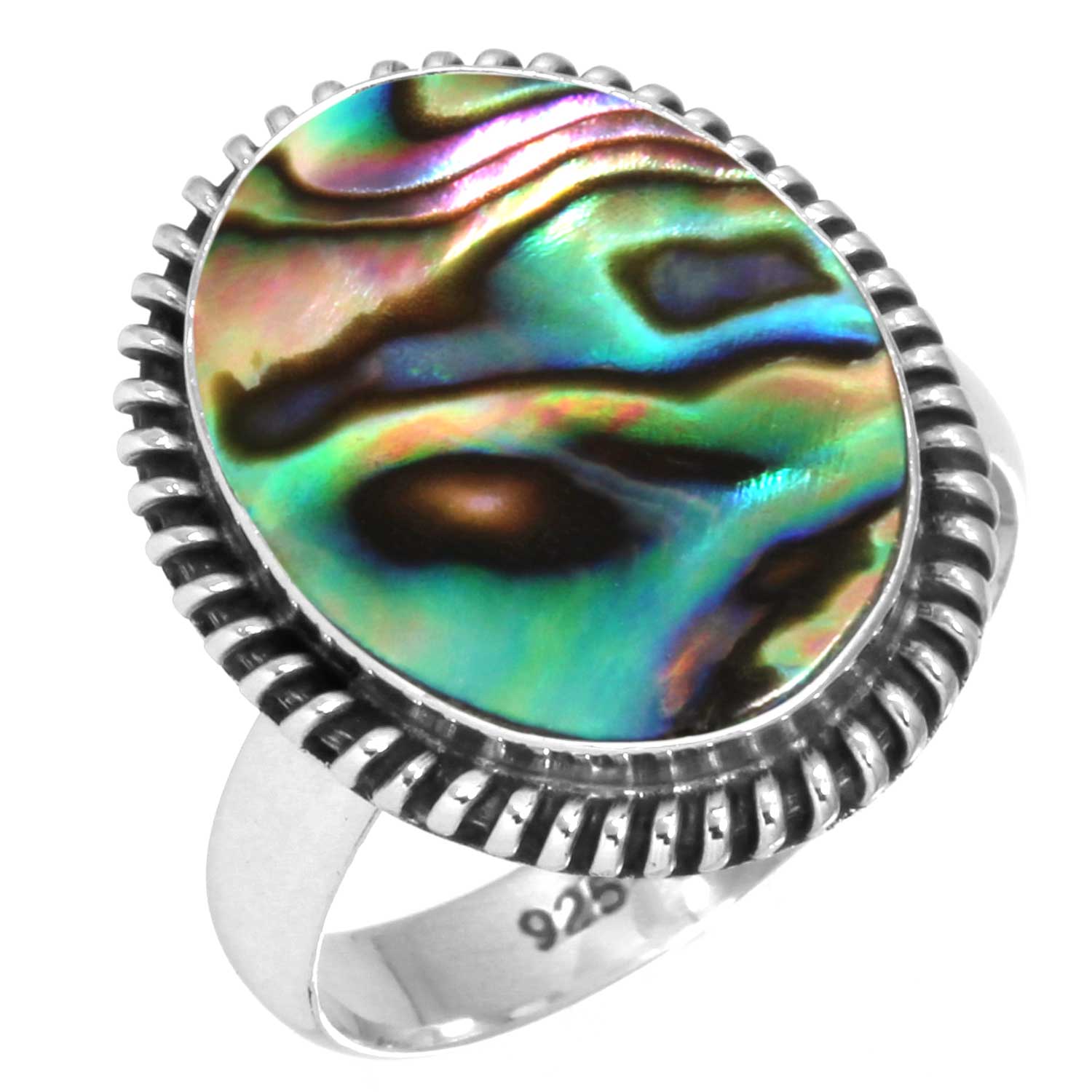 

Кольцо из стерлингового серебра 925 пробы Женское с драгоценным камнем Ручная работа Ювелирные изделия Пасхальный подарок Аквамарин Халцедон Раковина Абалон Голубой Солнечный камень Лабрадорит Пренит Мода 13