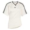Originale gerafftes Fußballtrikot V-Ausschnitt Slim Fit Kurzarm Damen Tops KC9122