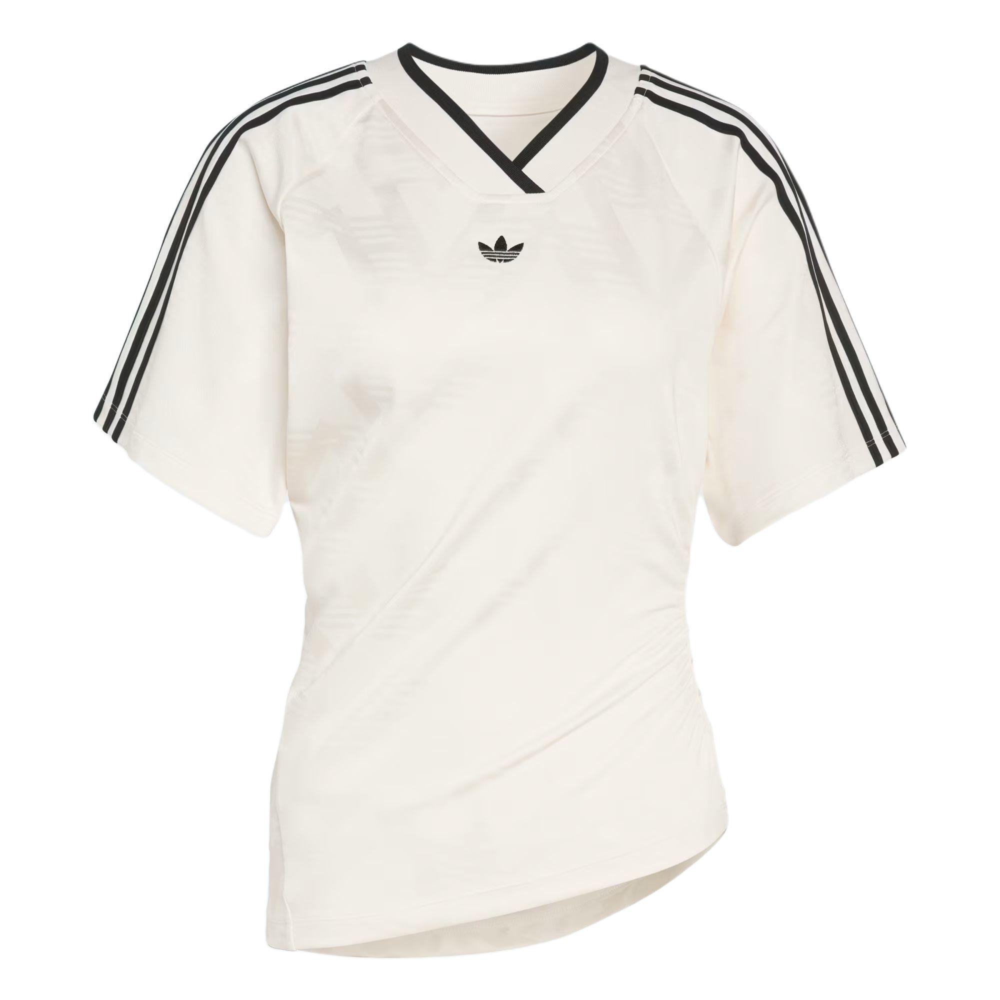Adidas Originals Essentials Ruched Football Jersey Women Off White KC9122 M