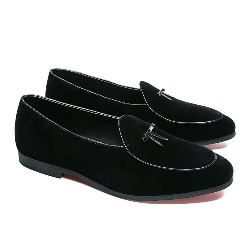 Buty męskie wiosna lato nowe buty casualowe moda wsuwane mokasyny trend męskie małe skórzane mokasyny buty H570