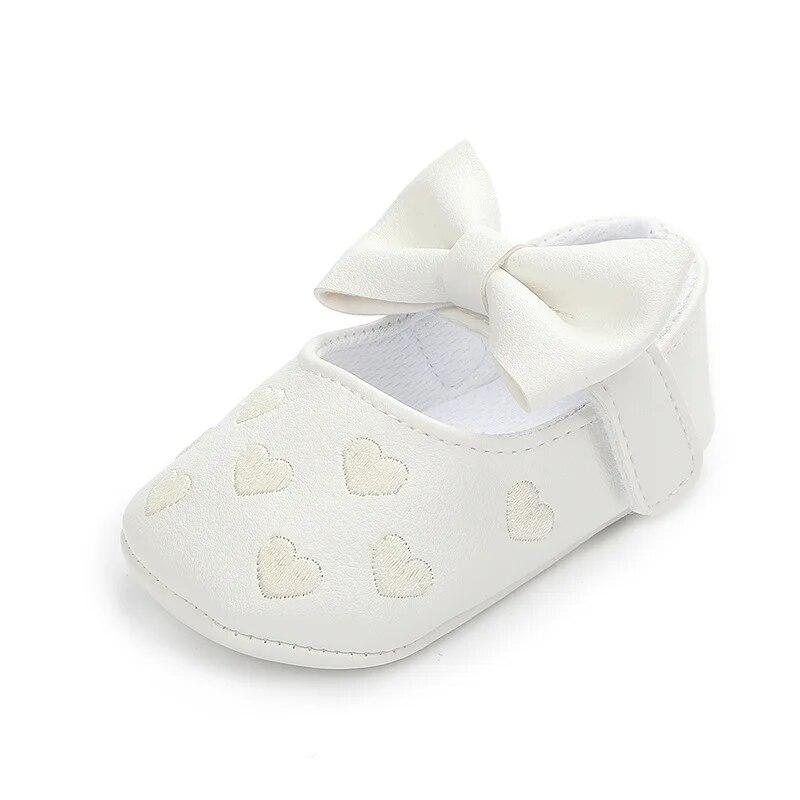 Newborn Baby Girls Shoes PU Leather Buckle First Walkers Big Bow Summer Princess Shoes Party Wedding Baby Girl Shoes