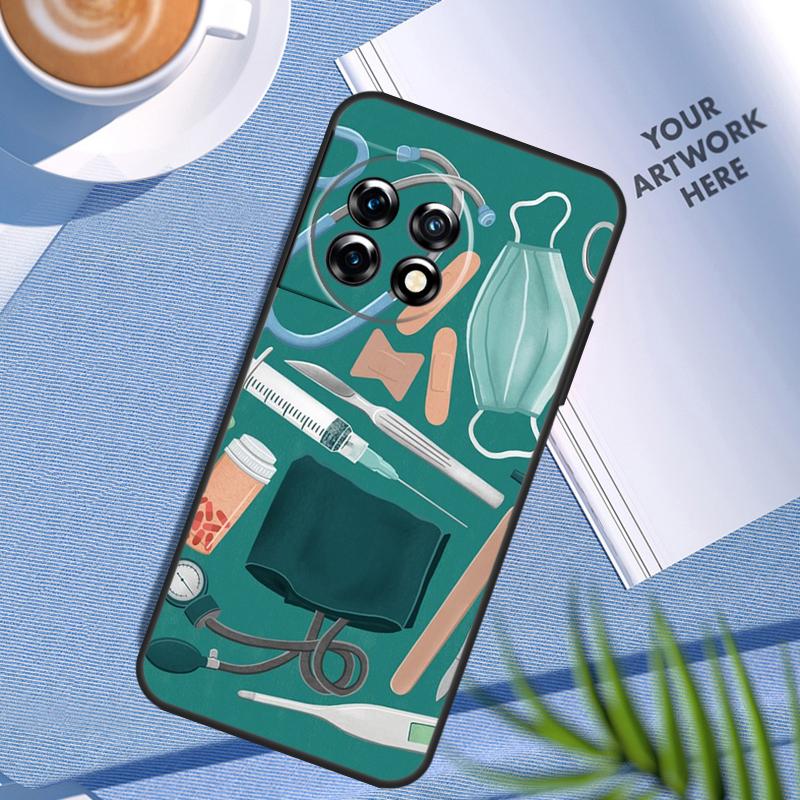 Cartoon Doctor Nurse Case For OnePlus Nord CE 3 Lite 2 2T N10 N20 OnePlus 12R 10T 9RT 10R 8 9 10 Pro 11 12 Cover