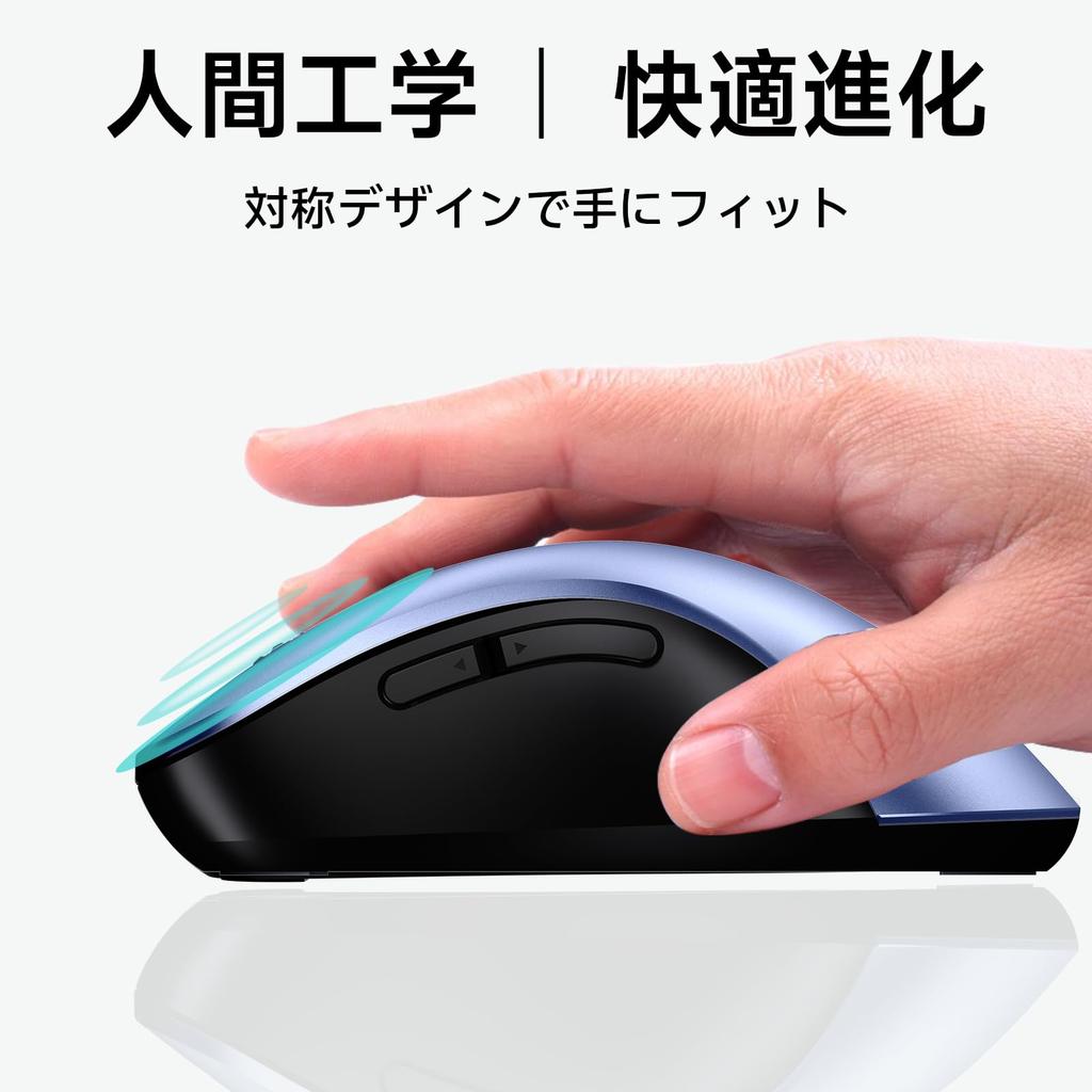 QAF Wireless Ergonomic Comfortable for 1400 DPI Optical Plug and USB Receiver 5 Compatible with Available in Red and Navy Blue 2.4GHz Mouse, Design,