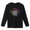 Fight Cancer In All And Every Color Ribbons Flower Heart T Shirt Vintage Washed Soft Comfortable Designer Clothes Breathable