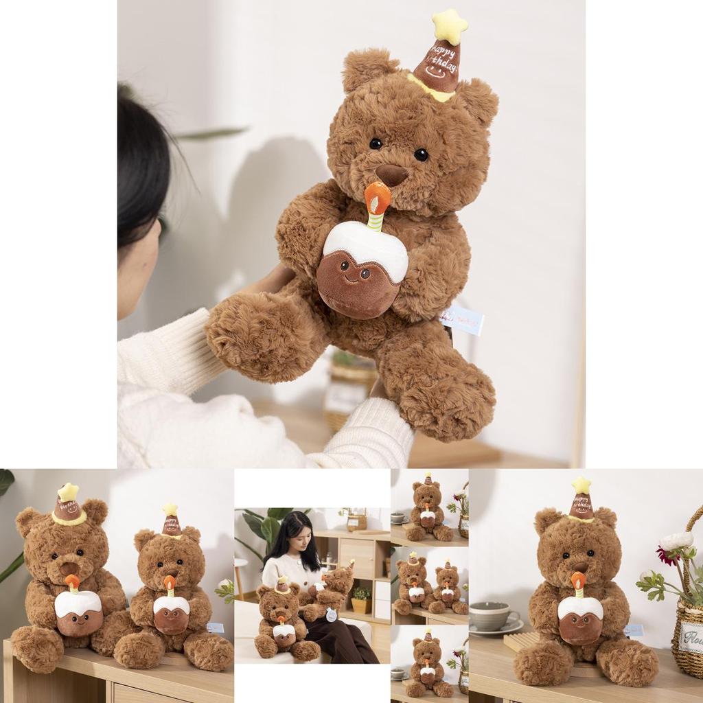 Adorable Plush Bear Doll For Girls Cute Comforting Teddy Bear Stuffed Animal Gift