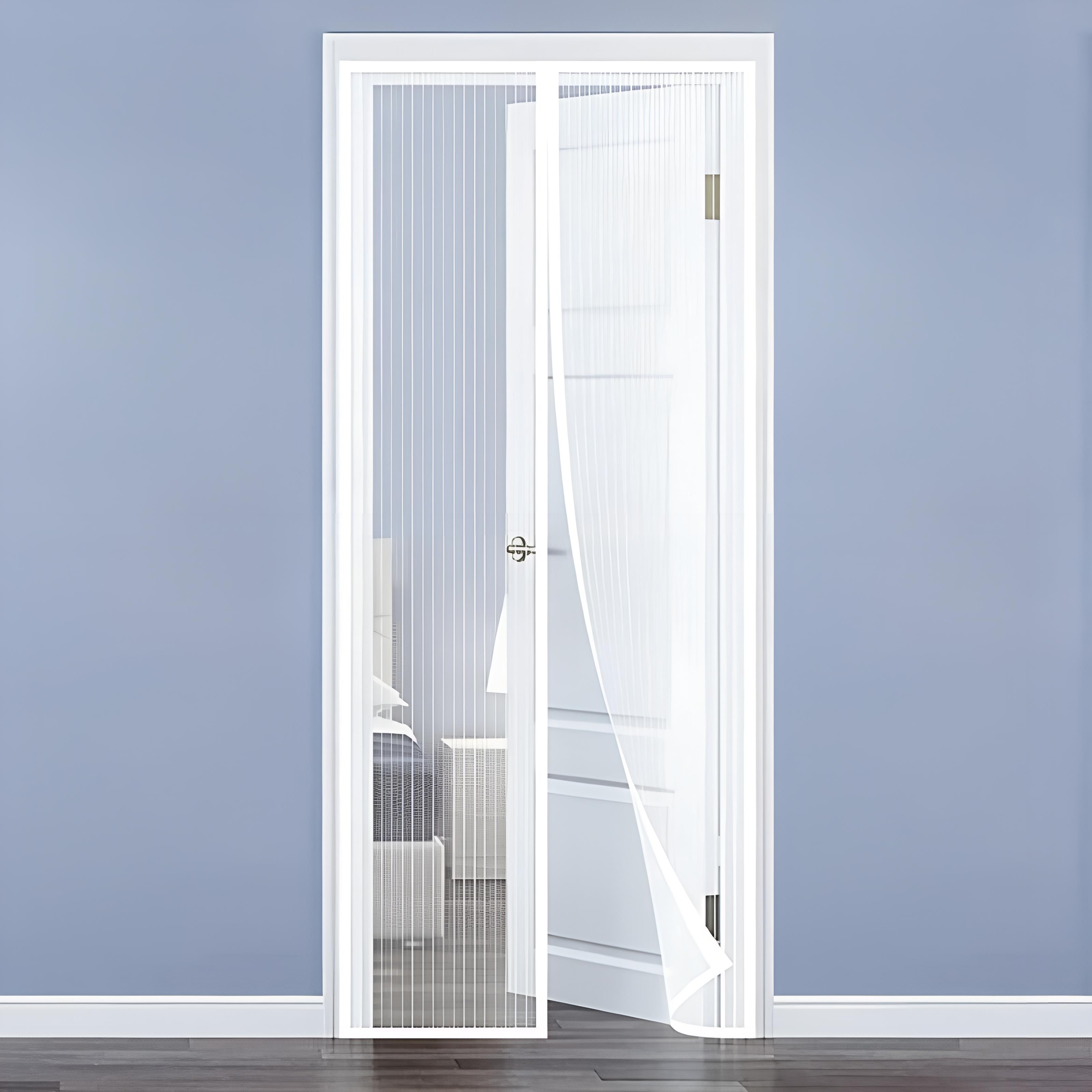 

Магнитная занавеска для двери без инструментов, летняя анти-жук, занавеска для двери, сетка, автоматическое закрытие двери, сетка, кухонная ширма 90*210cm белый