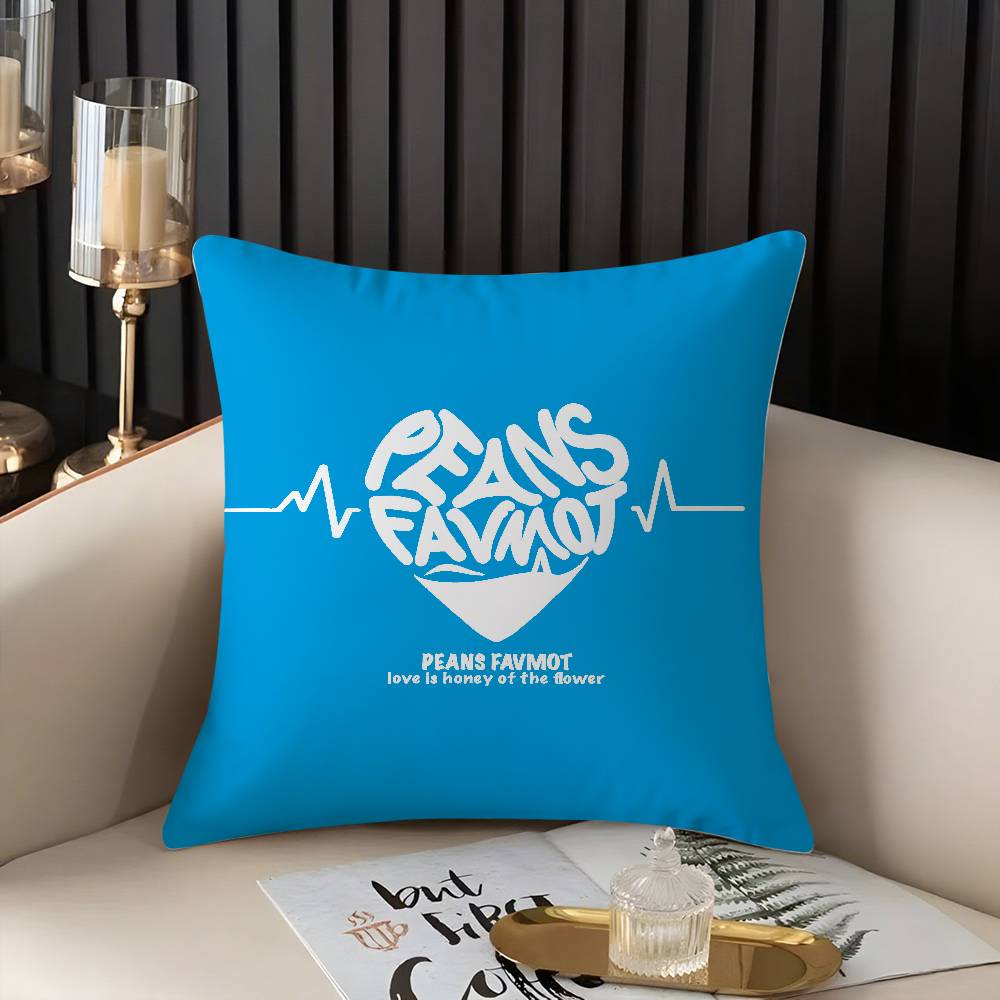 Pillow Case Creative Love Letters Home Dorm Chair Back Short Plush Double-sided Printing Office Nap Time Cushion Cover