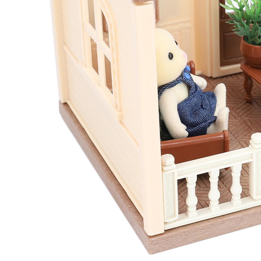 1:12 Scale Doll House Furnishings Plastic Miniature TV Tea Table Sofa Fireplace Flower Pots Living Room Dollhouse