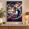 Lionel Messi Custom Name Text 5D Diamond Painting Kit DIY Full Drill Diamond Art Decoration