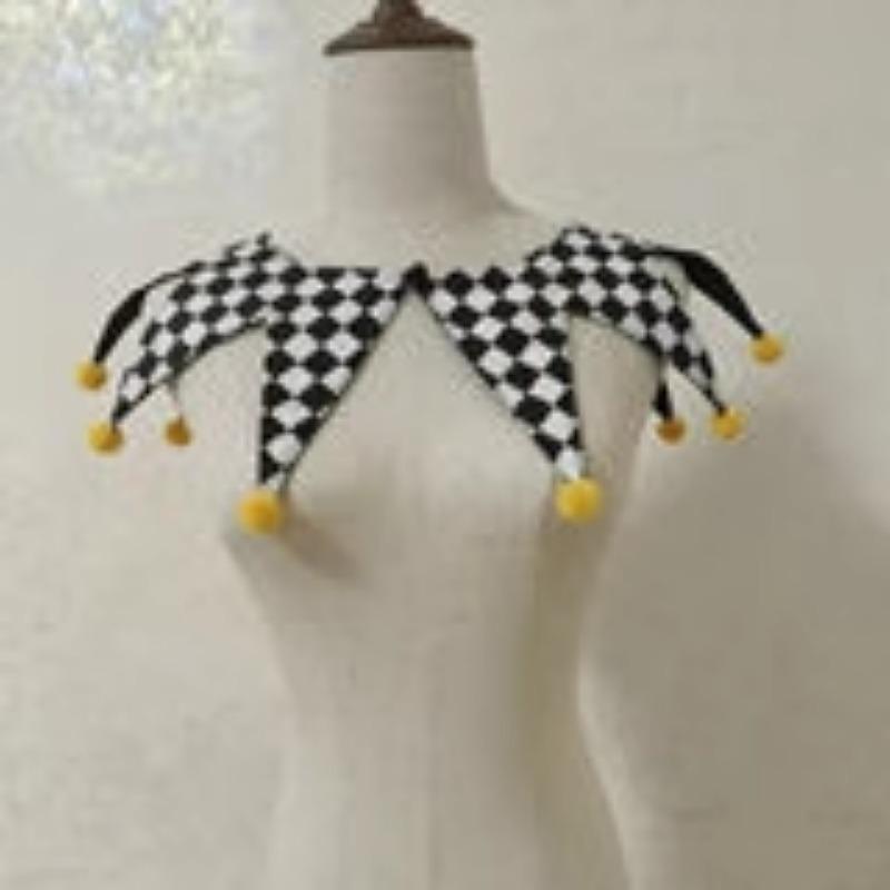 Customized fake collar clown Neck Ties Cosplay collar for woman detachable Fake collars Bow tie cosplay accessories