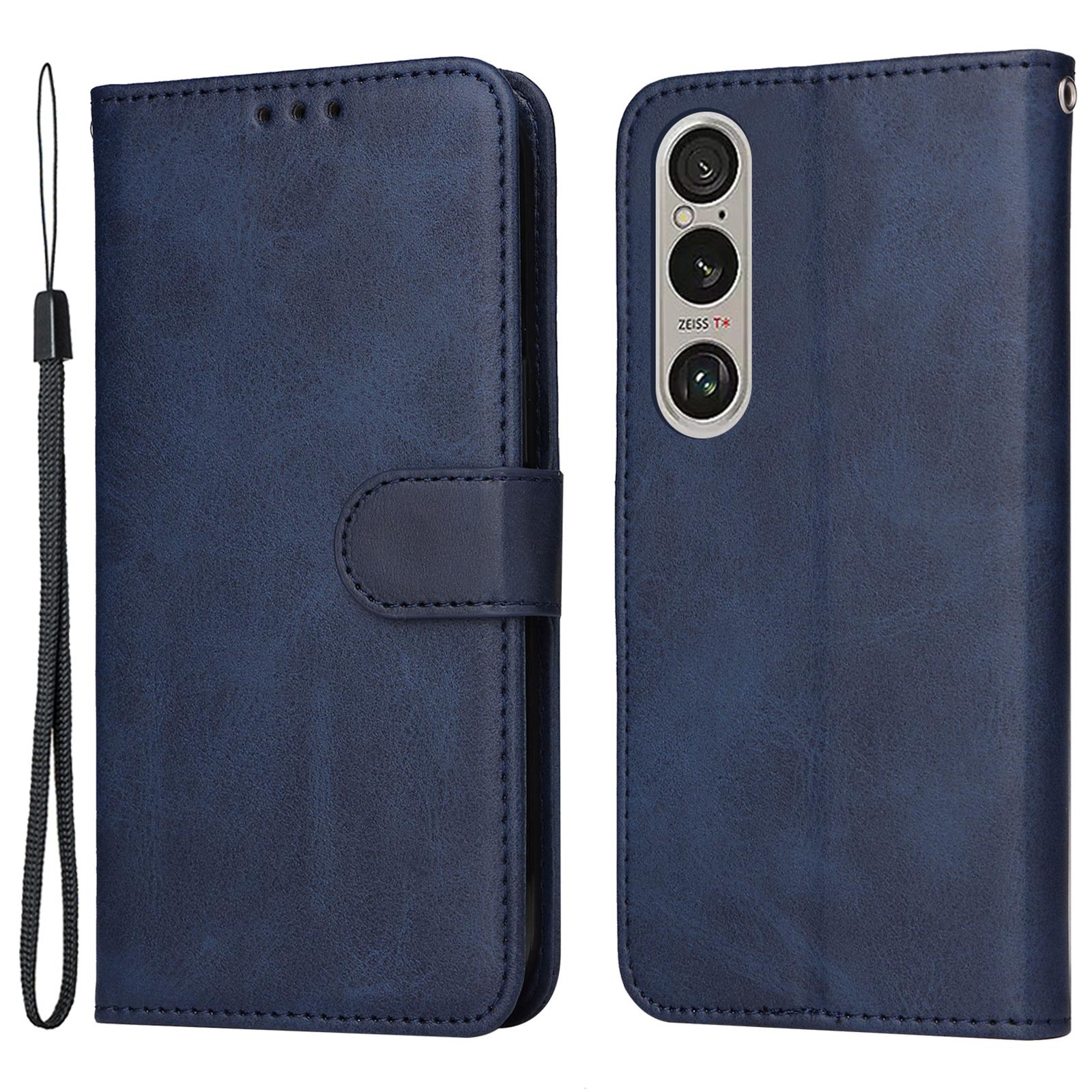 

Для Sony Xperia 1 VI чехол для телефона магнитная застежка кожаный откидной чехол-кошелек с подставкой для телефона Blue