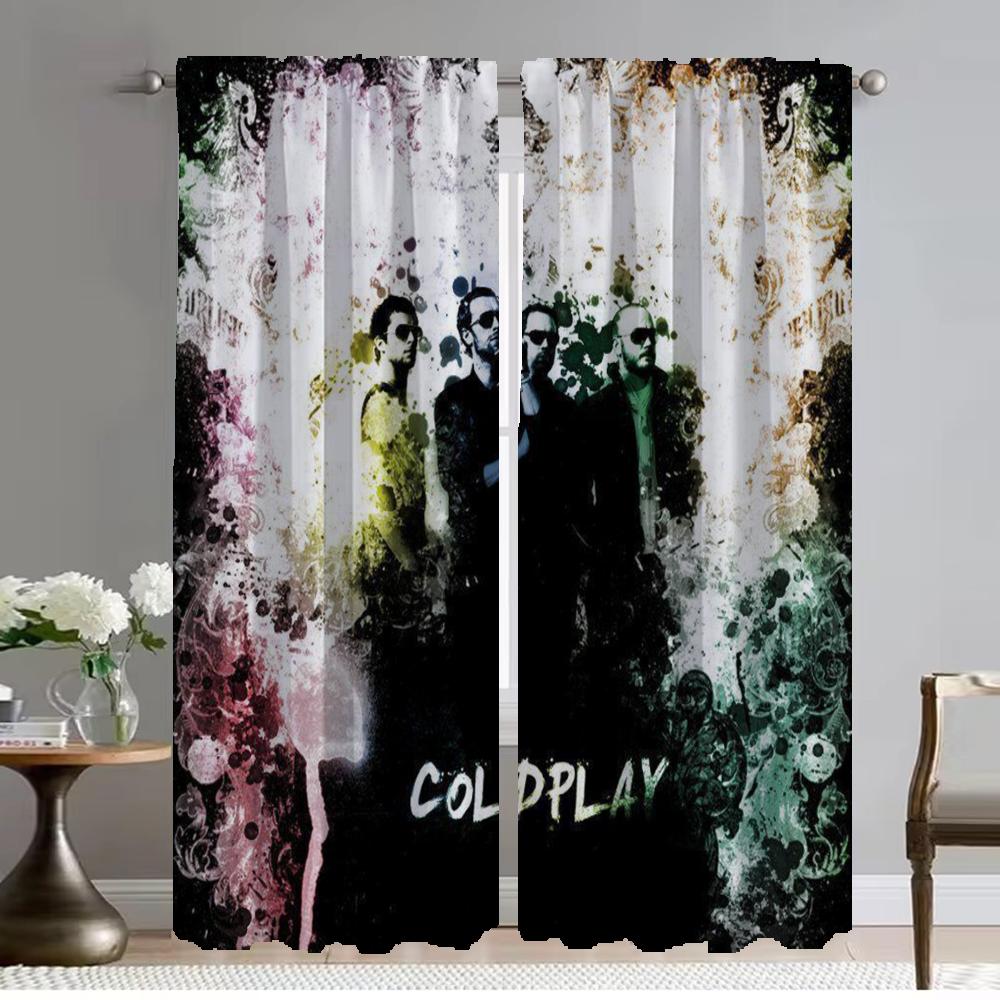 

Тюль для спальни Rock-coldplay Оконная штора для комнаты 2-панельные противомоскитные шторы для домашнего интерьера Шторы Оттенки Разделитель W50xH70cmx2pcs-CL