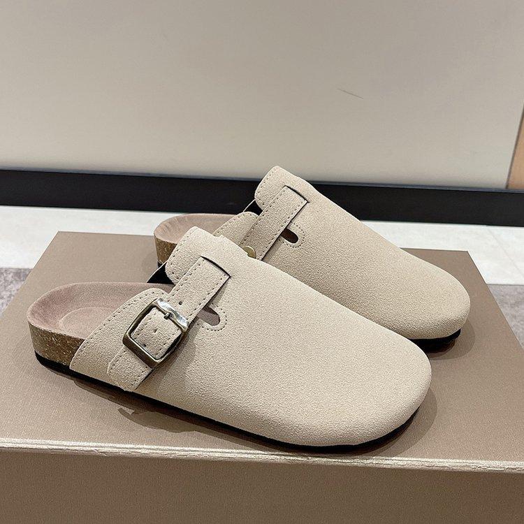 

Шлепанцы с толстой подошвой и закрытым носком, модные и популярные, парные пробковые шлепанцы в горошек 45