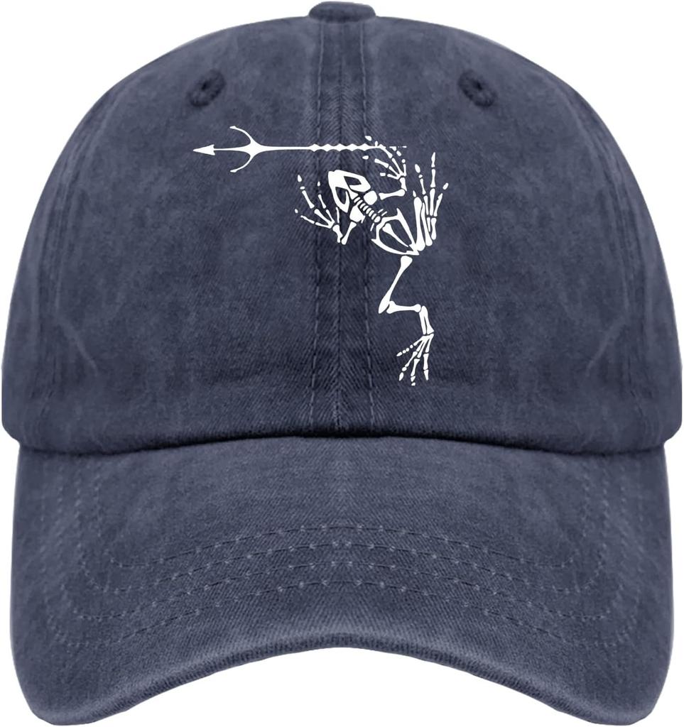 Caps Bone Frog Dad Hat for Unisex Funny Baseball Caps Adjustable