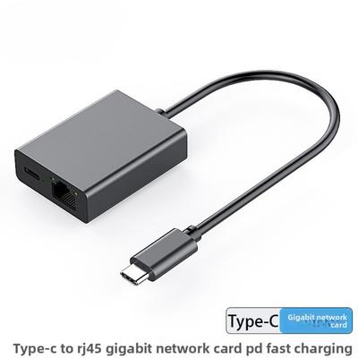 Typ C Gigabit Ethernet Adapter mit PD Schnellladung für Telefon Live-Streaming Mikro-Netzwerkkarte