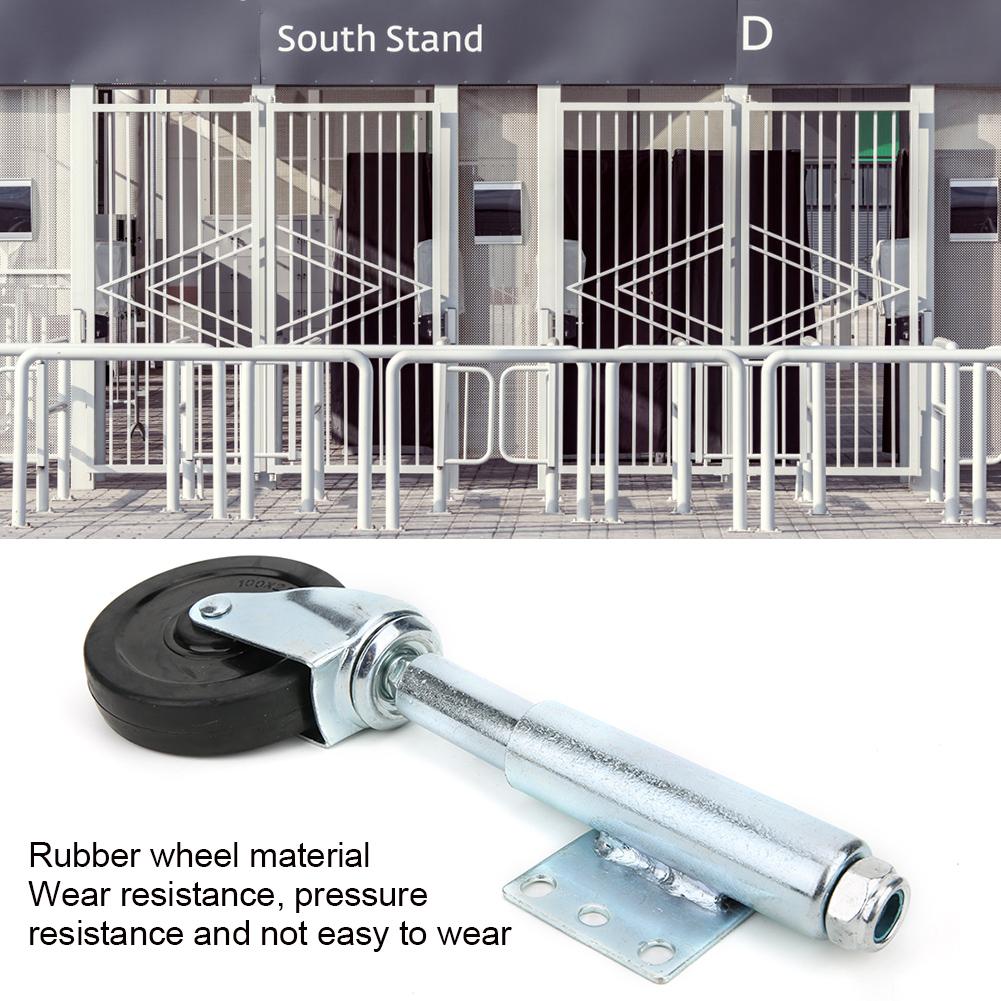 Door Rubber Spring Loaded Wheel Universal Spring Casters Rubber Wheel Castor4 Inches