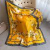 110cm Large Sqaure Scarf Printed Imitation Silk Scarf Women's Hadscarf