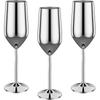 4Pcs Stainless Steel Wine Glasses Unbreakable Metal Cocktail Glasses 220ml for Drinking Cocktails and Wine In the At Bar Cup