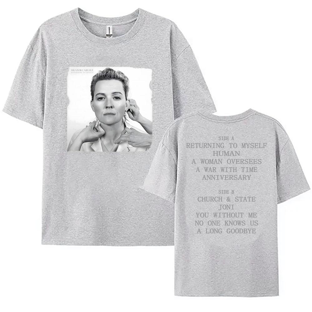 Returning To Myself Cover Tee Značka Brandi Carlile Módní Tričko Bavlněné Tričko s Krátkým Rukávem Unisex Trička