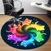 1pc Rainbow Cats Office Round Area Rug, Under Office Chairs Bedroom Living Room Home Decor, Room Deco, Available in Various Sizes 203